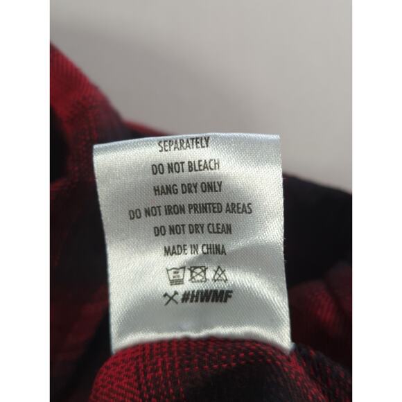 All American Roughneck Flannel Shirt Men’s Medium Red Black Plaid Backwoods AAR - Picture 11 of 11